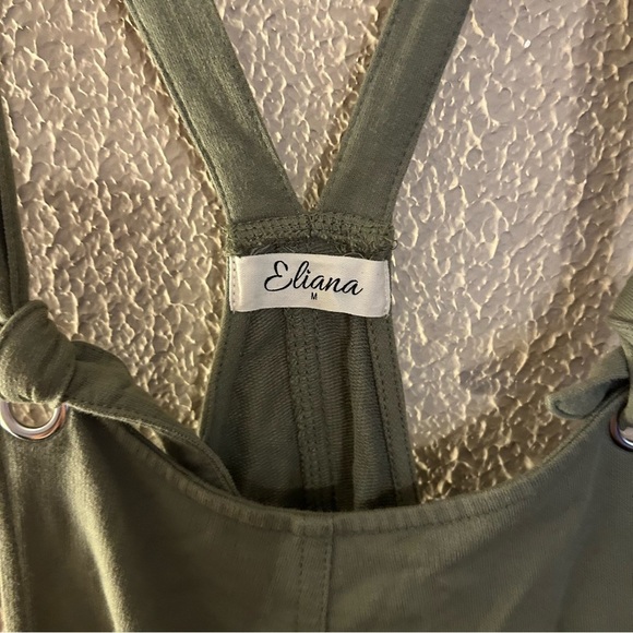 Shoulder Tie-Knot Maternity Overalls Stretchy Romper Shorts Jumpsuit Size Medium - Picture 9 of 9